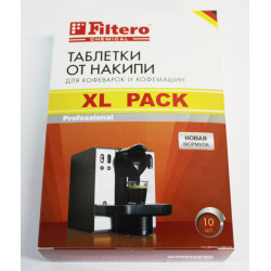 Таблетки от накипи Filtero для кофеварок и кофемашин, XL Pack, 10шт. Арт.608