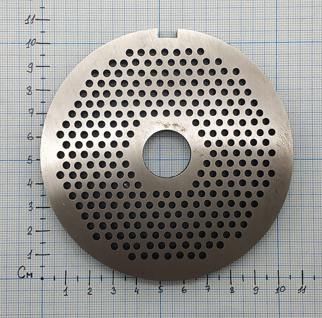 Решетка пром.мясорубки №1 МИМ-600 без бурта 010058