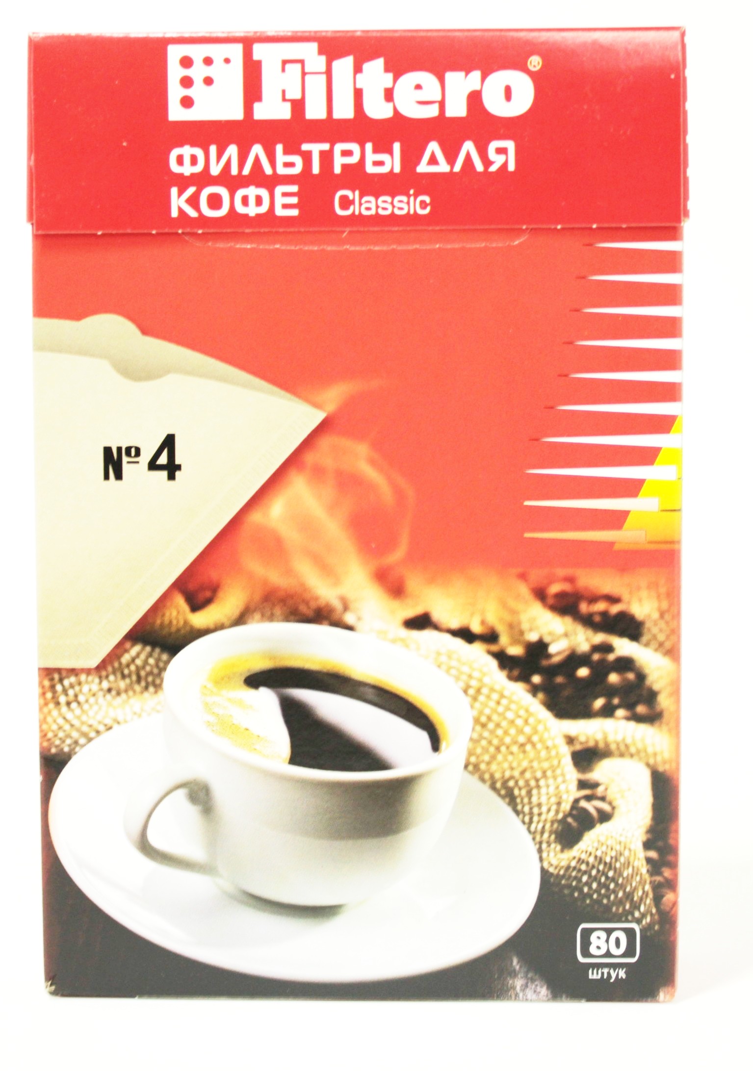 Одноразовые бумажные фильтры для кофе 80 шт. 4/80