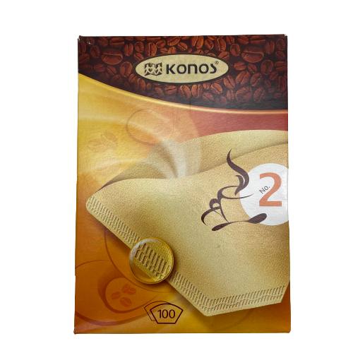 KONOS2/100B Фильтры для кофеварки капельного типа, бумажные, 100 шт., бренд: КONOS, арт. КONOS2/100B