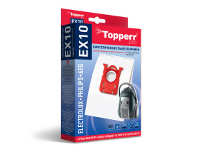  EX 10 Topperr Пылесборник синтетический для пылесоса Electrolux,Philips,AEG (S-bag, Gr200), 4 шт.в ед