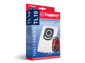  TL 10 Topperr Пылесборник синтетический для пылесоса Tefal, Rowenta (ZR200540,..720,..940) 4 шт.в ед