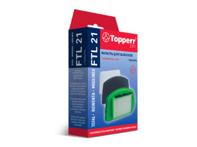  FTL 21 Topperr Комплект фильтров для пылесосов Tefal TW25..,TW27..Rowenta RO25..,RO27 Moulinex MO25.